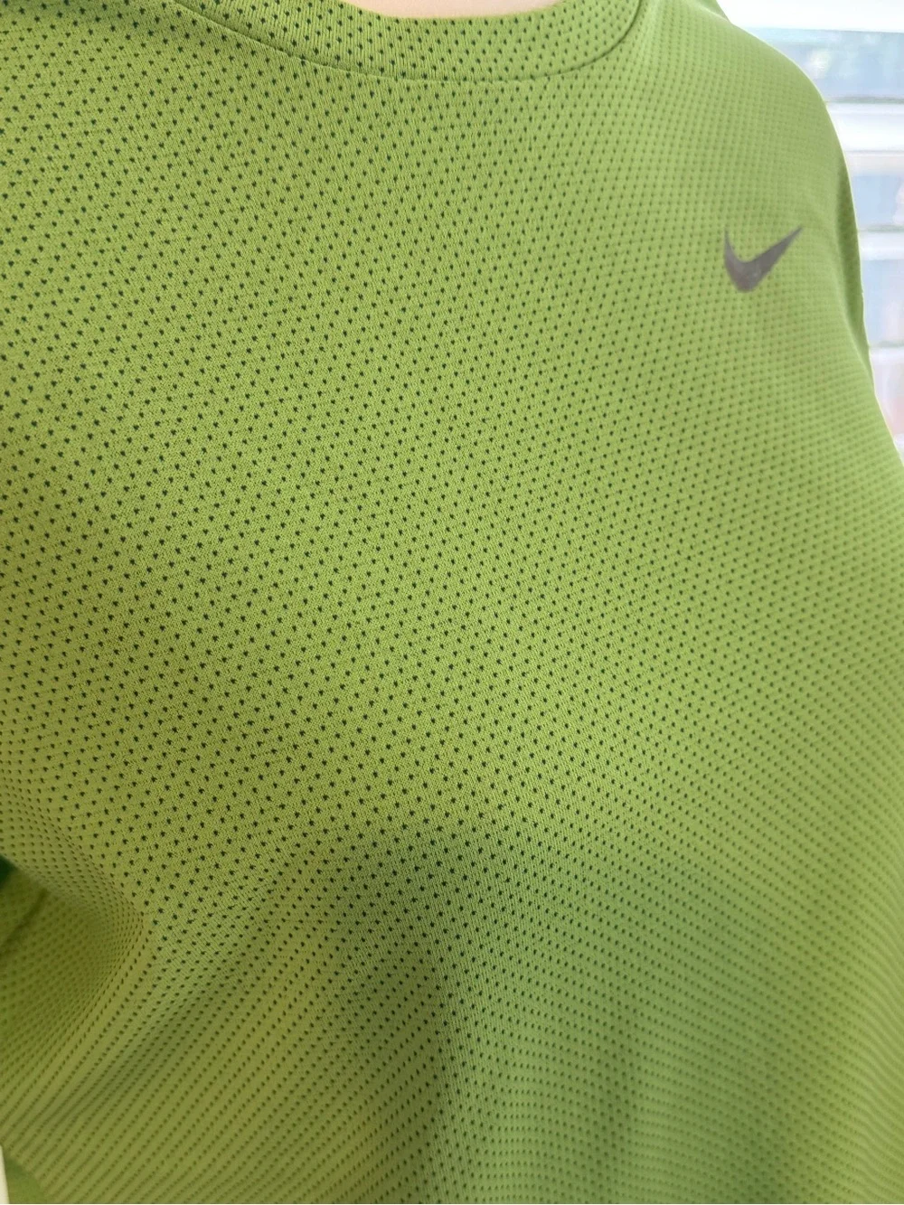 Nike Men’s Short-Sleeve Athletic Tee in Bright Green with Swoosh